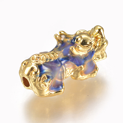 Alloy Enamel Beads PALLOY-L213-01G-1