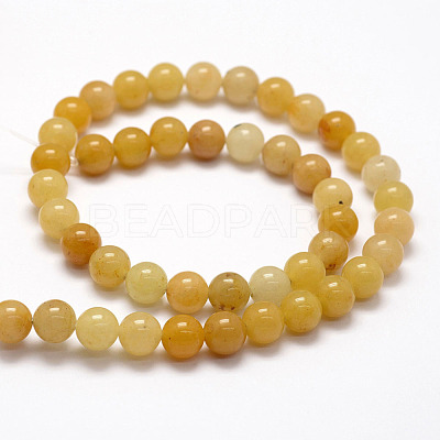 Natural Old Topaz Jade Beads Strands X-G-F364-06-8mm-1