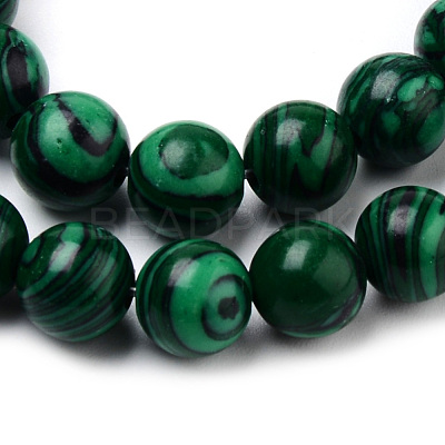 Synthetic Malachite Bead Strands G-Q462-57-4mm-1