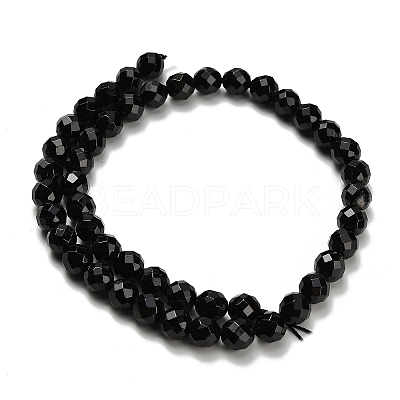 Natural Black Tourmaline Beads Strands G-H329-E02-8mm-1