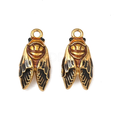 304 Stainless Steel Enamel Pendants X-STAS-F347-08G-1