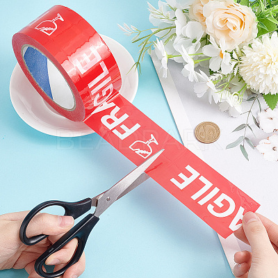 OPP Warning Packaging Tape Rolls AJEW-WH0060-25-1