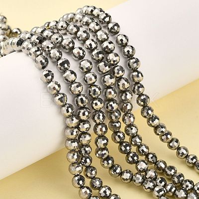 Electroplate Glass Beads Strands EGLA-E009-6mm-F08-1