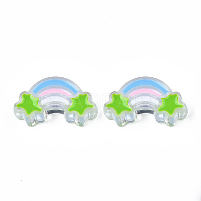 Transparent Acrylic Beads TACR-S117-15-1