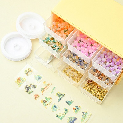 DIY Lampwork Beaded Bracelet Making Kit DIY-FZC0001-01D-1
