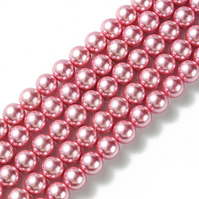 Eco-Friendly Dyed Glass Pearl Round Beads Strands HY-A002-12mm-RB109-1