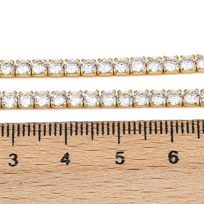 925 Sterling Silver Clear Cubic Zirconia Chains STER-C016-02B-G02-1