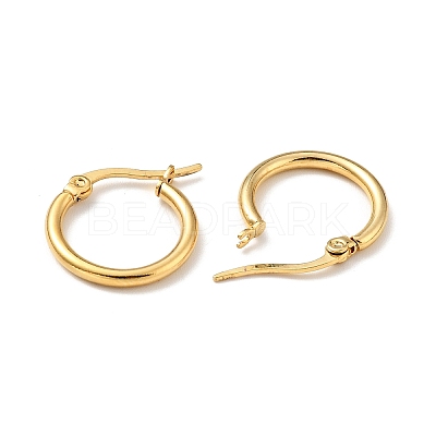 PVD Vacuum Plating 201 Stainless Steel Hoop Earrings for Women LS-EJEW-G260-02D-G-1
