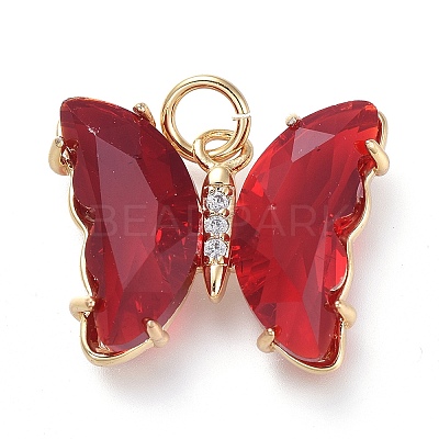 Brass Micro Pave Clear Cubic Zirconia Pendant ZIRC-P079-B02-04-1