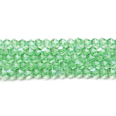 Transparent Electroplate Glass Beads Strands GLAA-F029-3mm-C24-1