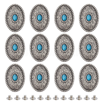 12 Sets Alloy Decorative Rivets BUTT-FH0001-013A-1