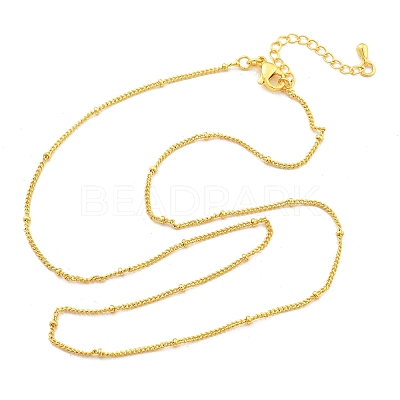 2MM Brass Satellite Chain Necklaces for Women NJEW-D302-49G-1