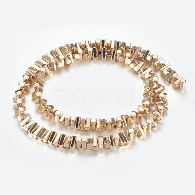 Non-magnetic Synthetic Hematite Beads Strands G-P338-24A-3x6mm-KCG-1