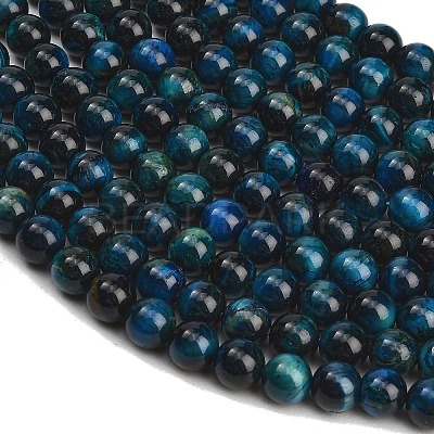 Grade AB Natural Tiger Eye Beads Strands G-F591-18-8mm-02-1