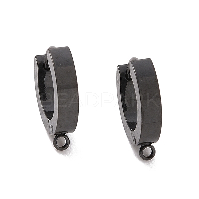 304 Stainless Steel Huggie Hoop Earrings Findings Ion Plating(IP) STAS-I167-01A-EB-1