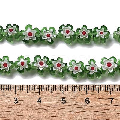 Handmade Millefiori Lampwork Beads Strands LAMP-F035-09Q-1