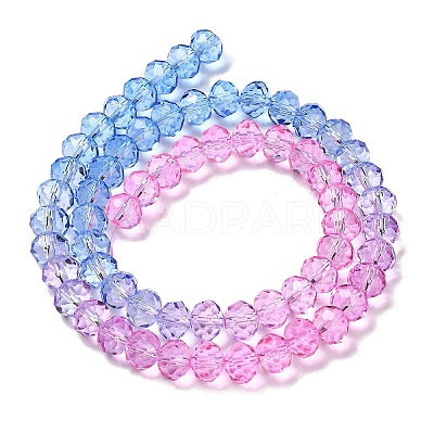 Transparent Painted Glass Beads Strands X1-DGLA-A034-T8mm-A08-1