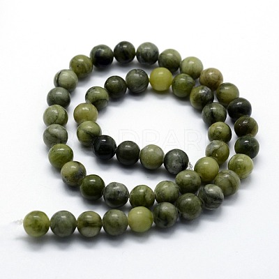 Natural Chinese Southern Jade Beads Strands G-I199-07-4mm-1