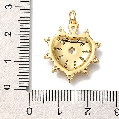 Rack Plating Brass Micro Pave Cubic Zirconia Pendants KK-I720-67G-1