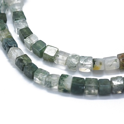 Natural Moss Agate Beads Strands G-F631-C01-1