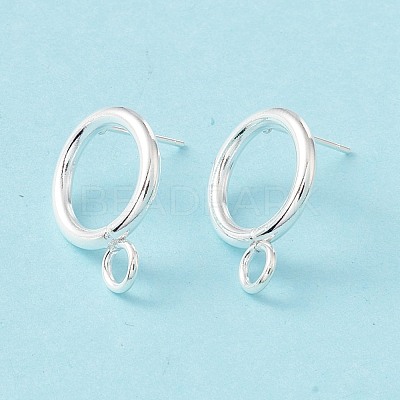 304 Stainless Steel Stud Earring Findings STAS-P308-02B-S-1
