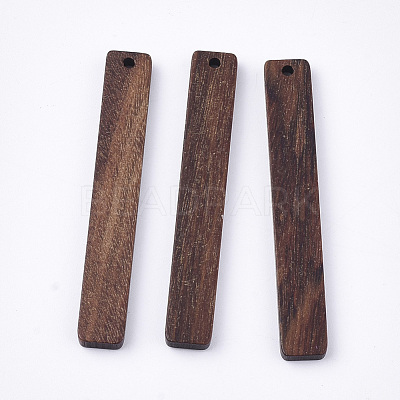 Undyed Walnut Wood Big Pendants WOOD-T023-01-1
