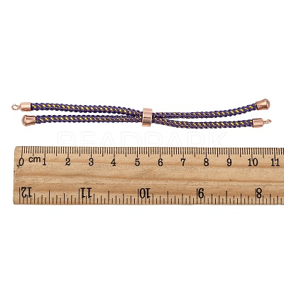 Adjustable Nylon Cord Slider Bracelet Making MAK-F026-A-RG-1