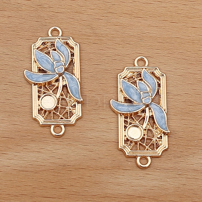 Alloy Enamel Pendant Cabochons Setting PW-WG78914-02-1