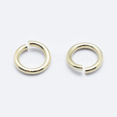 Brass Open Jump Rings KK-G331-08-5x0.8-NF-1