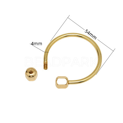 Brass Screw Carabiner Lock Charms KK-ZX025-67C-1