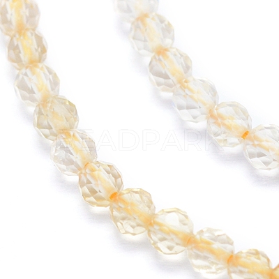 Natural Citrine Beads Strands G-I279-E10-1