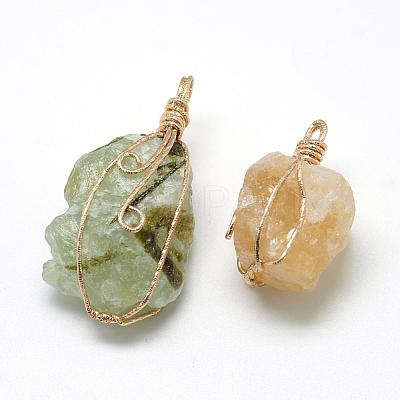 Natural Mixed Stone Pendants G-R435-19-1