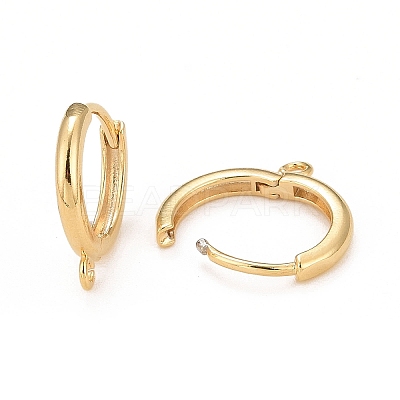 Rack Plating Eco-friendly Brass Hoop Earring Findings X-KK-D075-03G-RS-1