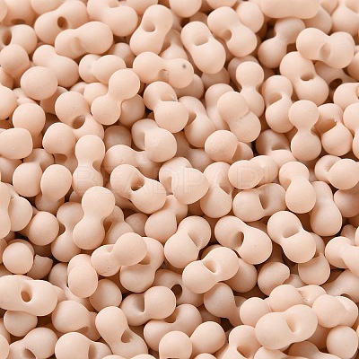 Rubberized Style Glass Seed Beads SEED-Z003-01G-1