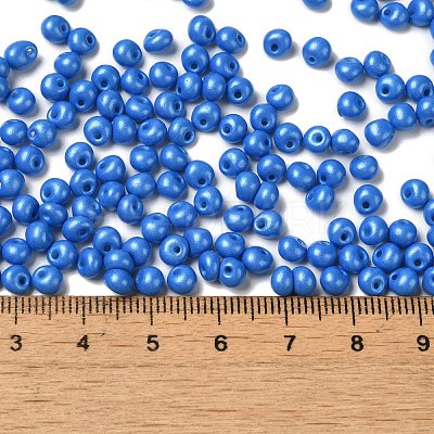 6/0 Opaque Baking Paint Glass Seed Beads SEED-M012-02A-03-1