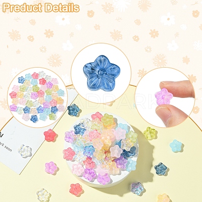 30Pcs Baking Paint Glass Beads GLAA-FS0001-97A-1