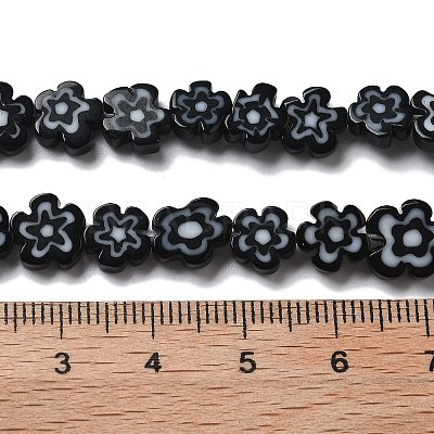 Handmade Millefiori Lampwork Beads Strands LAMP-F035-09H-1