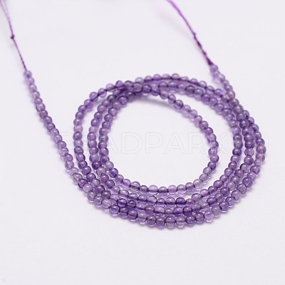 Natural Amethyst Beads Strands X-G-N0215-03-2mm-1