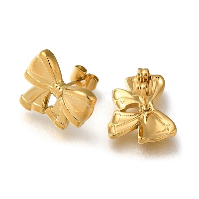 304 Stainless Steel Stud Earrings for Women EJEW-F337-01G-09-1