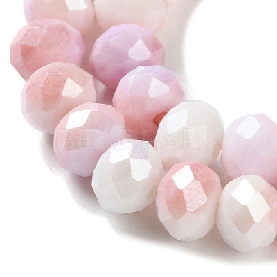 Electroplate Glass Beads Strands LAMP-S068-02E-1