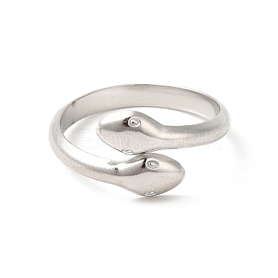 Non-Tarnish 304 Stainless Steel Cuff Rings RJEW-E063-23P-1