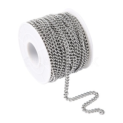 Tarnish Resistant 304 Stainless Steel Curb Chains CHS-R008-01-1