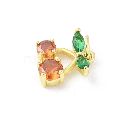 Brass Micro Pave Cubic Zirconia Pendants KK-Z101-06G-04-1