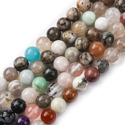 Natural Mixed Stone Beads Strands G-RM250109-C2-1