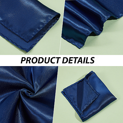 10Pcs 5 Colors Imitation Silk Men's Suit Square Scarf AJEW-CY0002-34A-1