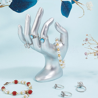 Resin Mannequin Hand Jewelry Display Holder Stands RDIS-WH0009-015A-1