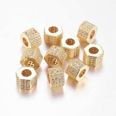 Brass Cubic Zirconia Beads LS-ZIRC-F001-124G-1