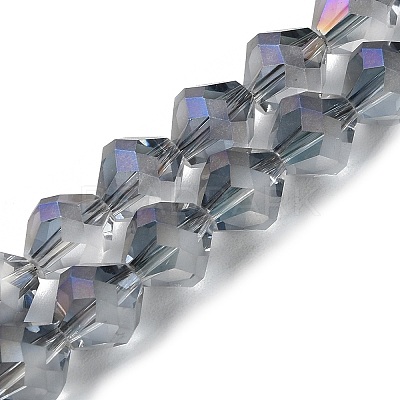 Electroplate Transparent Glass Beads Strands EGLA-I019-HR02-1
