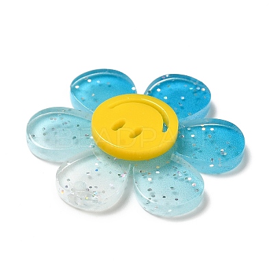 Gradient Color Transparent Acrylic Pendants OACR-H004-01D-1