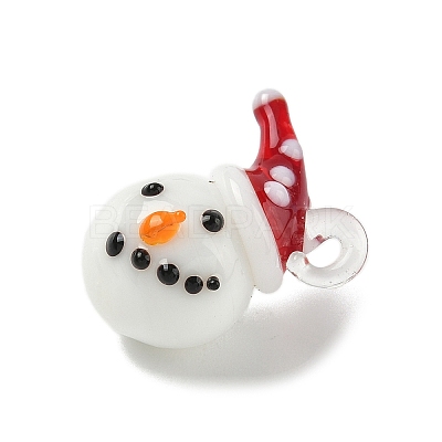 Christmas Handmade Lampwork Pendants LAMP-L081-01I-1